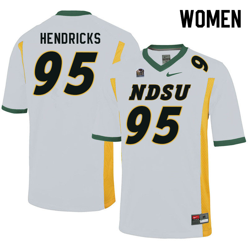 Women #95 Dylan Hendricks North Dakota State Bison College Football Jerseys Sale-White - Click Image to Close